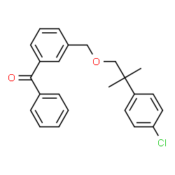 ChemSpider 2D Image | (3-{[2-(4-Chlorophenyl)-2-methylpropoxy]methyl}phenyl)(phenyl)methanone | C24H23ClO2
