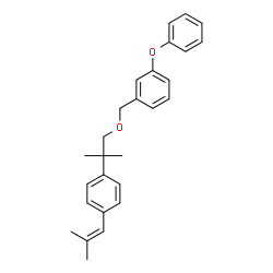 ChemSpider 2D Image | 1-({2-Methyl-2-[4-(2-methyl-1-propen-1-yl)phenyl]propoxy}methyl)-3-phenoxybenzene | C27H30O2