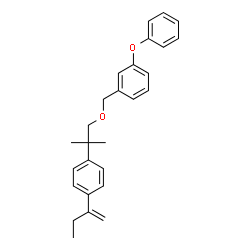 ChemSpider 2D Image | 1-({2-[4-(1-Buten-2-yl)phenyl]-2-methylpropoxy}methyl)-3-phenoxybenzene | C27H30O2
