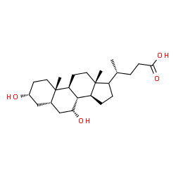 ChemSpider 2D Image | (3alpha,5beta,7alpha,17xi)-3,7-dihydroxycholan-24-oic acid | C24H40O4