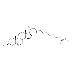 ChemSpider 2D Image | Methyl 8-({(2S)-2-[(3S,9S,10R,13S,14S,17R)-3-hydroxy-10,13-dimethyl-2,3,4,7,8,9,10,11,12,13,14,15,16,17-tetradecahydro-1H-cyclopenta[a]phenanthren-17-yl]propyl}amino)octanoate | C31H53NO3