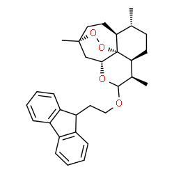 ChemSpider 2D Image | (3R,5aS,6R,8aS,9R,12R,12aR)-10-[2-(9H-fluoren-9-yl)ethoxy]-3,6,9-trimethyldecahydro-3,12-methano[1,2]dioxepino[4,3-i]isochromene | C31H38O4