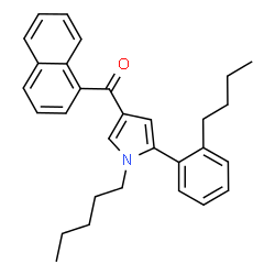 ChemSpider 2D Image | [5-(2-Butylphenyl)-1-pentyl-1H-pyrrol-3-yl](1-naphthyl)methanone | C30H33NO