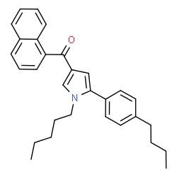 ChemSpider 2D Image | [5-(4-Butylphenyl)-1-pentyl-1H-pyrrol-3-yl](1-naphthyl)methanone | C30H33NO