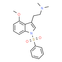 ChemSpider 2D Image | 2-[4-Methoxy-1-(phenylsulfonyl)-1H-indol-3-yl]-N,N-dimethylethanamine | C19H22N2O3S