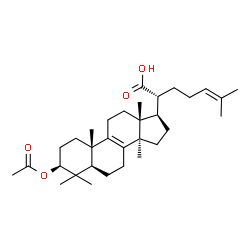 ChemSpider 2D Image | (3beta)-3-Acetoxylanosta-8,24-dien-21-oic acid | C32H50O4