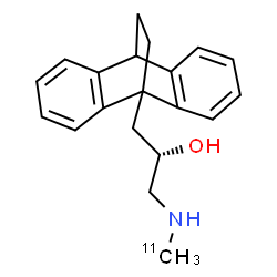 ChemSpider 2D Image | (2S)-1-(9,10-ethanoanthracen-9(10H)-yl)-3-[(~11~C)methylamino]propan-2-ol | C1911CH23NO