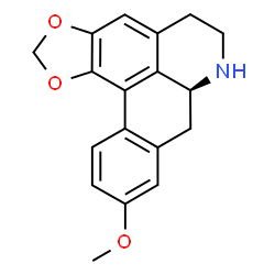 ChemSpider 2D Image | (7aS)-10-Methoxy-6,7,7a,8-tetrahydro-5H-[1,3]benzodioxolo[6,5,4-de]benzo[g]quinoline | C18H17NO3