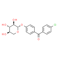 ChemSpider 2D Image | 4-(4-Chlorobenzoyl)phenyl beta-D-xylopyranoside | C18H17ClO6