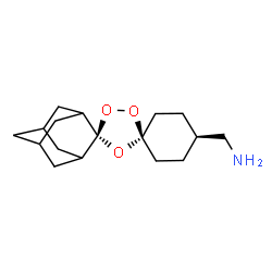 ChemSpider 2D Image | 1-[(1s,4s)-Dispiro[cyclohexane-1,3'-[1,2,4]trioxolane-5',2''-tricyclo[3.3.1.1~3,7~]decan]-4-yl]methanamine | C17H27NO3