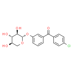 ChemSpider 2D Image | 3-(4-Chlorobenzoyl)phenyl beta-D-xylopyranoside | C18H17ClO6