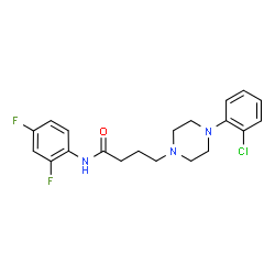 ChemSpider 2D Image | 4-[4-(2-Chlorophenyl)-1-piperazinyl]-N-(2,4-difluorophenyl)butanamide | C20H22ClF2N3O