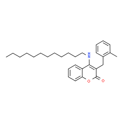 ChemSpider 2D Image | 4-(Dodecylamino)-3-(2-methylbenzyl)-2H-chromen-2-one | C29H39NO2