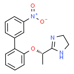 ChemSpider 2D Image | 2-{(1S)-1-[(3'-Nitro-2-biphenylyl)oxy]ethyl}-4,5-dihydro-1H-imidazole | C17H17N3O3