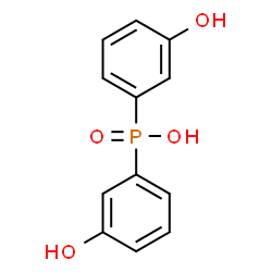 ChemSpider 2D Image | Bis(3-hydroxyphenyl)phosphinic acid | C12H11O4P