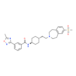 ChemSpider 2D Image | 3-(5-Methyl-1,2,4-oxadiazol-3-yl)-N-(trans-4-{2-[7-(methylsulfonyl)-1,2,4,5-tetrahydro-3H-3-benzazepin-3-yl]ethyl}cyclohexyl)benzamide | C29H36N4O4S