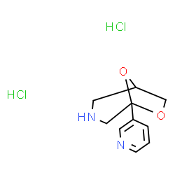 ChemSpider 2D Image | 5-(3-Pyridinyl)-6,8-dioxa-3-azabicyclo[3.2.1]octane dihydrochloride | C10H14Cl2N2O2