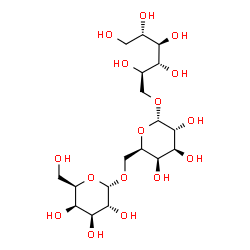 ChemSpider 2D Image | alpha-D-Galactopyranosyl-(1->6)-alpha-D-galactopyranosyl-(1->6)-D-glucitol | C18H34O16