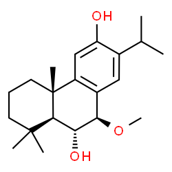 ChemSpider 2D Image | (6alpha,7beta)-7-Methoxyabieta-8,11,13-triene-6,12-diol | C21H32O3