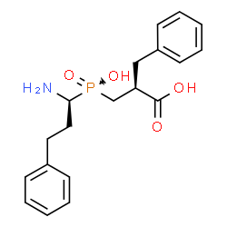ChemSpider 2D Image | (2S)-3-{[(1S)-1-Amino-3-phenylpropyl](hydroxy)phosphoryl}-2-benzylpropanoic acid | C19H24NO4P