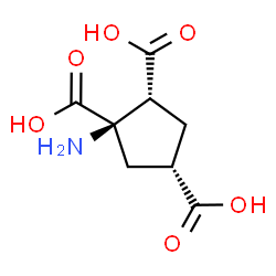 ChemSpider 2D Image | (1R,2R,4S)-1-Amino-1,2,4-cyclopentanetricarboxylic acid | C8H11NO6