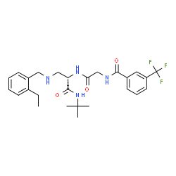 ChemSpider 2D Image | N-[3-(trifluoromethyl)benzoyl]glycyl-N-tert-butyl-3-[(2-ethylbenzyl)amino]-L-alaninamide | C26H33F3N4O3
