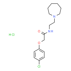ChemSpider 2D Image | N-[2-(1-Azepanyl)ethyl]-2-(4-chlorophenoxy)acetamide hydrochloride (1:1) | C16H24Cl2N2O2