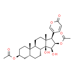 ChemSpider 2D Image | (3beta,5beta,15beta,16beta)-3,16-Diacetoxy-14,15-dihydroxybufa-20,22-dienolide | C28H38O8