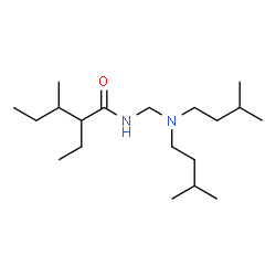 ChemSpider 2D Image | N-{[Bis(3-methylbutyl)amino]methyl}-2-ethyl-3-methylpentanamide | C19H40N2O