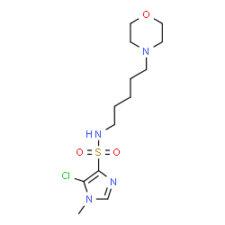 ChemSpider 2D Image | 5-Chloro-1-methyl-N-[5-(4-morpholinyl)pentyl]-1H-imidazole-4-sulfonamide | C13H23ClN4O3S
