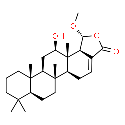 ChemSpider 2D Image | (1R,5aS,5bR,7aS,11aS,11bR,13R,13aS,13bR)-13-Hydroxy-1-methoxy-5b,8,8,11a,13a-pentamethyl-5,5a,5b,6,7,7a,8,9,10,11,11a,11b,12,13,13a,13b-hexadecahydrochryseno[1,2-c]furan-3(1H)-one | C26H40O4