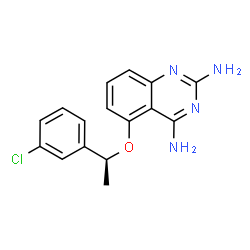 ChemSpider 2D Image | 5-[(1S)-1-(3-Chlorophenyl)ethoxy]-2,4-quinazolinediamine | C16H15ClN4O
