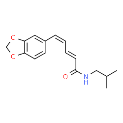 ChemSpider 2D Image | (2E,4Z)-5-(1,3-Benzodioxol-5-yl)-N-isobutyl-2,4-pentadienamide | C16H19NO3