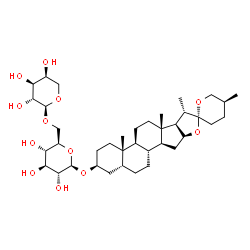 ChemSpider 2D Image | (3beta,5beta,25S)-Spirostan-3-yl 6-O-alpha-L-arabinopyranosyl-beta-D-glucopyranoside | C38H62O12