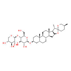ChemSpider 2D Image | (3beta,5beta,25S)-Spirostan-3-yl 4-O-beta-D-xylopyranosyl-beta-D-glucopyranoside | C38H62O12