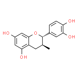 ChemSpider 2D Image | (2S,3S)-2-(3,4-Dihydroxyphenyl)-3-methyl-5,7-chromanediol | C16H16O5