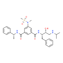 ChemSpider 2D Image | N-[(2S,3R)-3-Hydroxy-4-(isopropylamino)-1-phenyl-2-butanyl]-5-[methyl(methylsulfonyl)amino]-N'-[(1R)-1-phenylethyl]isophthalamide | C31H40N4O5S