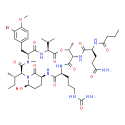 ChemSpider 2D Image | Symplocamide A | C46H71BrN10O13