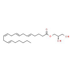 ChemSpider 2D Image | 2,3-Dihydroxypropyl (5E,8E,11Z,14E)-5,8,11,14-icosatetraenoate | C23H38O4