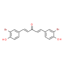 ChemSpider 2D Image | (1E,4E)-1,5-Bis(3-bromo-4-hydroxyphenyl)-1,4-pentadien-3-one | C17H12Br2O3
