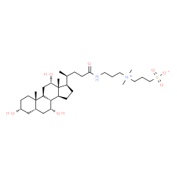 ChemSpider 2D Image | 3-[Dimethyl(3-{[(3alpha,5beta,7alpha,12alpha,20S)-3,7,12-trihydroxy-24-oxocholan-24-yl]amino}propyl)ammonio]-1-propanesulfonate | C32H58N2O7S