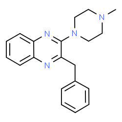 ChemSpider 2D Image | 2-Benzyl-3-(4-methyl-1-piperazinyl)quinoxaline | C20H22N4