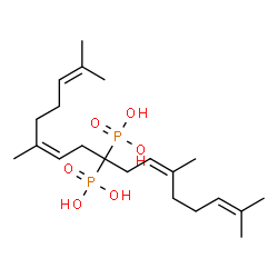 ChemSpider 2D Image | [(6Z,11Z)-2,6,12,16-Tetramethyl-2,6,11,15-heptadecatetraene-9,9-diyl]bis(phosphonic acid) | C21H38O6P2