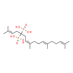 ChemSpider 2D Image | [(6E,10Z)-2,6,10,16-Tetramethyl-2,6,10,15-heptadecatetraene-13,13-diyl]bis(phosphonic acid) | C21H38O6P2