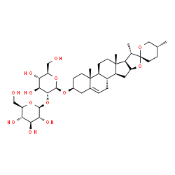 ChemSpider 2D Image | (3Î²,25R)-Spirost-5-en-3-yl 2-O-Î²-D-glucopyranosyl-Î²-D-glucopyranoside | C39H62O13