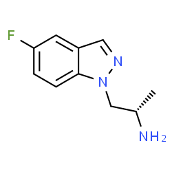 ChemSpider 2D Image | (2S)-1-(5-Fluoro-1H-indazol-1-yl)-2-propanamine | C10H12FN3