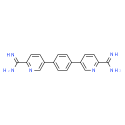ChemSpider 2D Image | 5,5'-(1,4-Phenylene)di(2-pyridinecarboximidamide) | C18H16N6
