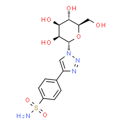 ChemSpider 2D Image | 1-(alpha-D-Mannopyranosyl)-4-(4-sulfamoylphenyl)-1H-1,2,3-triazole | C14H18N4O7S