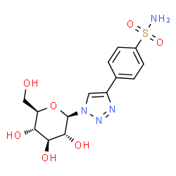 ChemSpider 2D Image | 1-(beta-D-Glucopyranosyl)-4-(4-sulfamoylphenyl)-1H-1,2,3-triazole | C14H18N4O7S