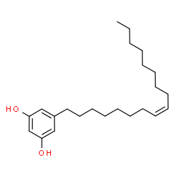 ChemSpider 2D Image | 5-[(8Z)-8-Heptadecen-1-yl]-1,3-benzenediol | C23H38O2